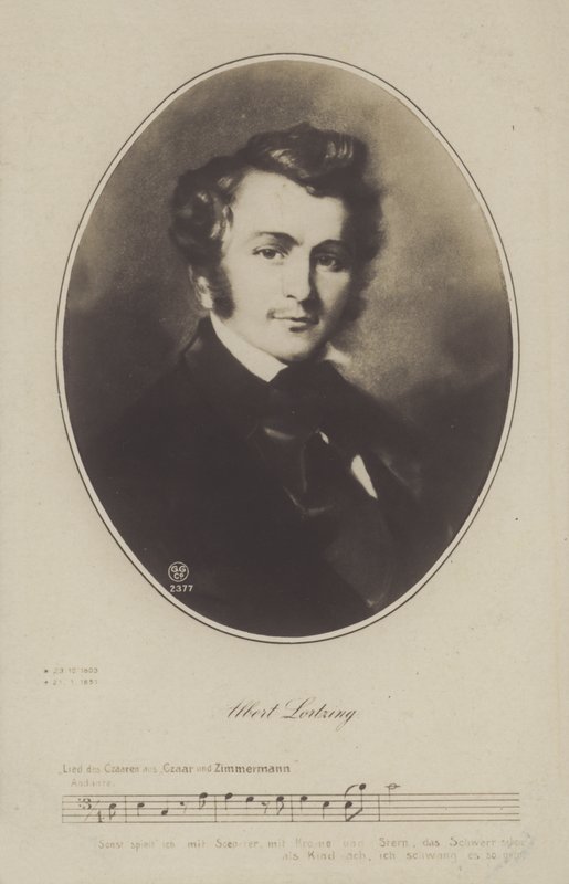 Albert Lortzing, saksalainen säveltäjä, näyttelijä ja laulaja (litho) tekijältä German School