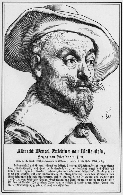 Albrecht Wenzel Eusebius von Wallenstein, Friedlandin herttua jne (kaiverrus) tekijältä German School
