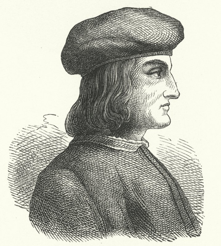 Aldus Manutius, venetsialainen humanisti, tutkija, painaja ja kustantaja (kaiverrus) tekijältä German School