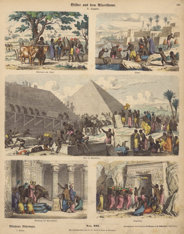 Muinainen Egypti (värillinen kaiverrus) tekijältä German School