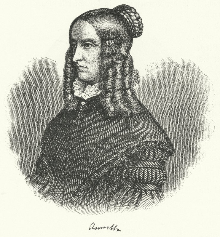 Annette von Droste-Hulshoff, saksalainen kirjailija ja säveltäjä (kaiverrus) tekijältä German School