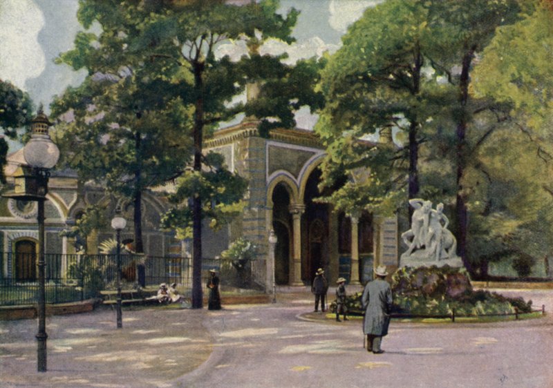 Antilooppitalo, Berliinin eläintieteellinen puutarha, Saksa (väri litho) tekijältä German School