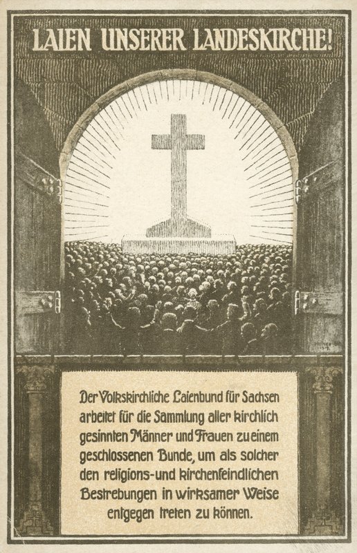Vetoomus puolustaa Saksin kirkkoja, Saksa (litho) tekijältä German School