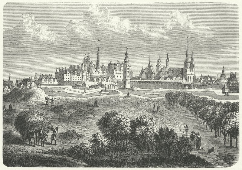 Berliini ja Colln 1600-luvulla (kaiverrus) tekijältä German School