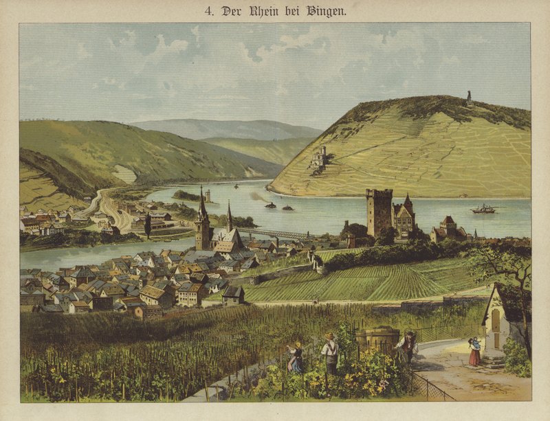 Bingen Am Rhein (väri litho) tekijältä German School