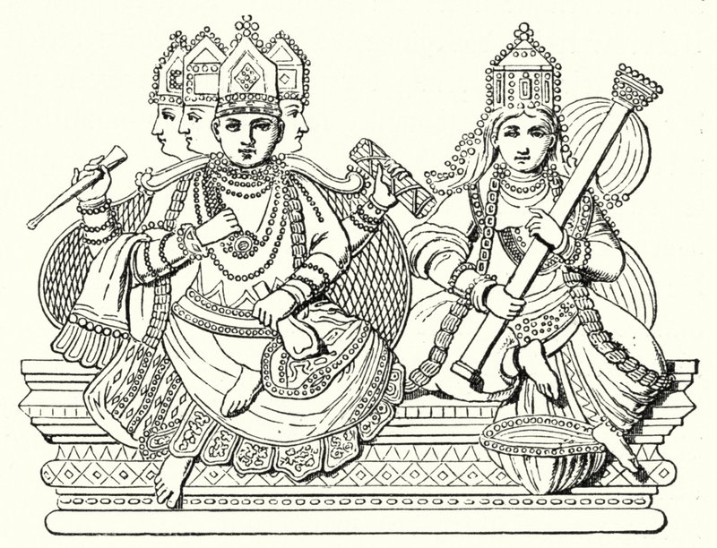 Brahma ja Saraswati (kaiverrus) tekijältä German School
