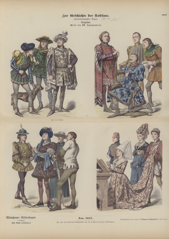 Burgundialainen mekko, 1400-luku tekijältä German School