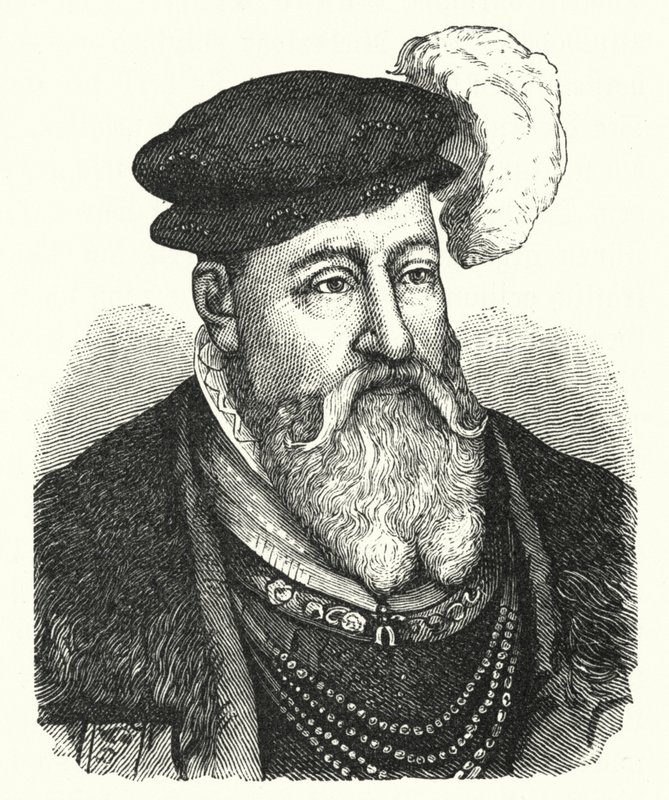 Christian III, Tanskan kuningas; ja Norja (kaiverrus) tekijältä German School