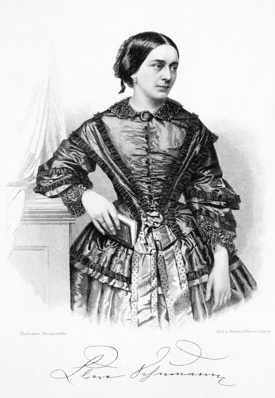 Clara Schumann, saksalainen pianisti ja säveltäjä (litho) tekijältä German School