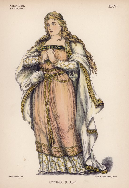 Cordelia, Shakespearen Kuningas Learista (värilitho) tekijältä German School