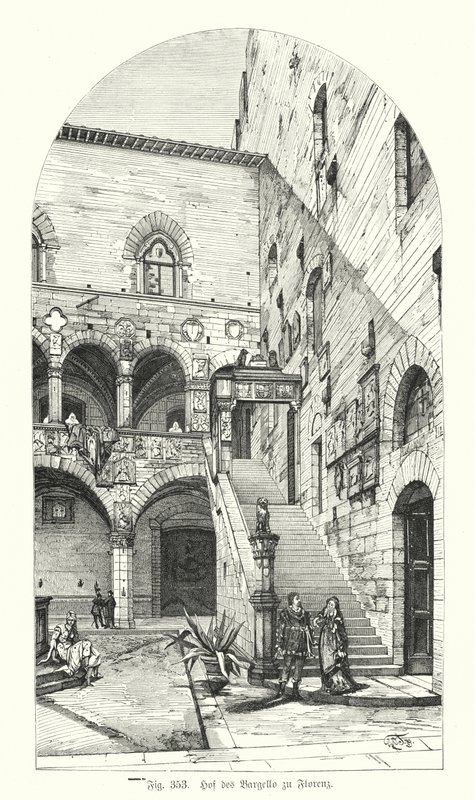 Bargellon piha, Firenze, Italia (kaiverrus) tekijältä German School