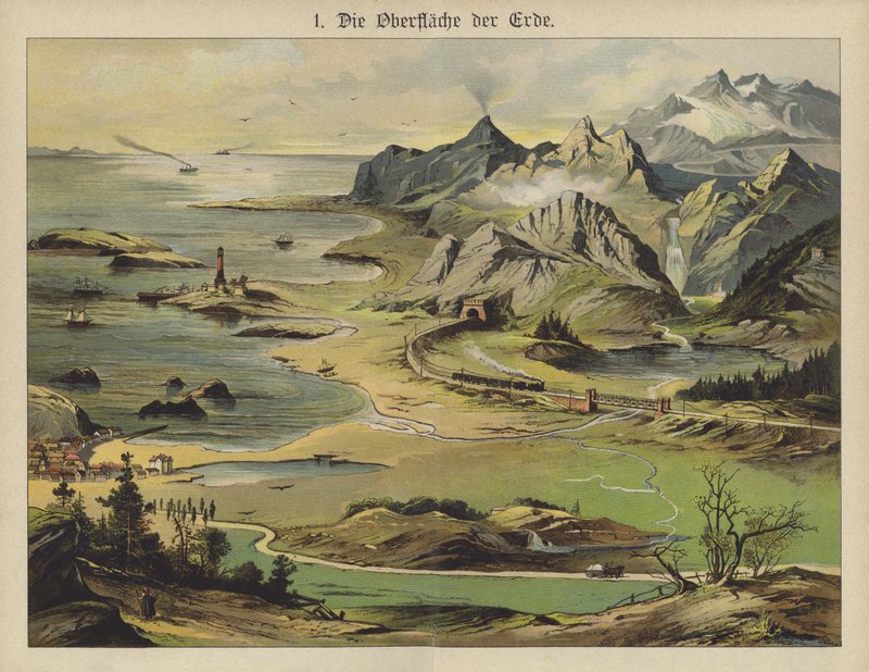 Maan pinta (väri litho) tekijältä German School