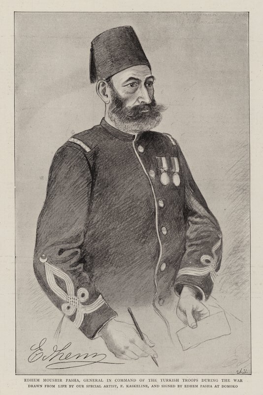 Edhem Moushir Pasha, Turkin joukkojen komentaja sodan aikana (litho) tekijältä German School