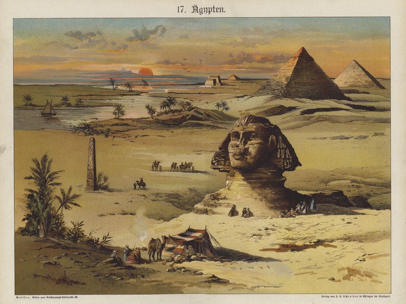 Egypti (väri litho) tekijältä German School