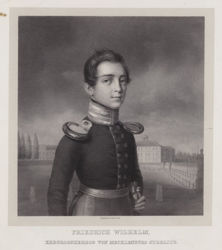 Frederick William, perinnöllinen Mecklenburg-Strelitzin suurherttua (litho) tekijältä German School