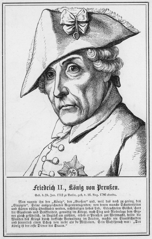 Frederick II, Preussin kuningas (kaiverrus) tekijältä German School