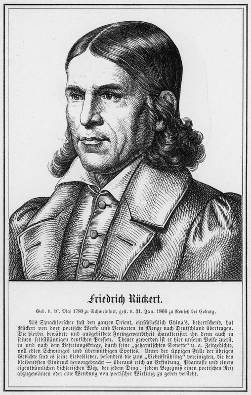Friedrich Ruckert (kaiverrus) tekijältä German School