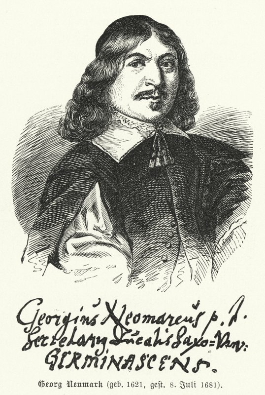 Georg Neumark, saksalainen runoilija ja hymnisäveltäjä (kaiverrus) tekijältä German School