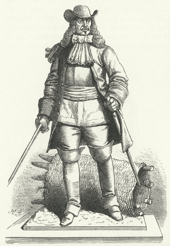 Georg von Derfflinger, saksalainen marsalkka Brandenburg-Preussin armeijassa (kaiverrus) tekijältä German School