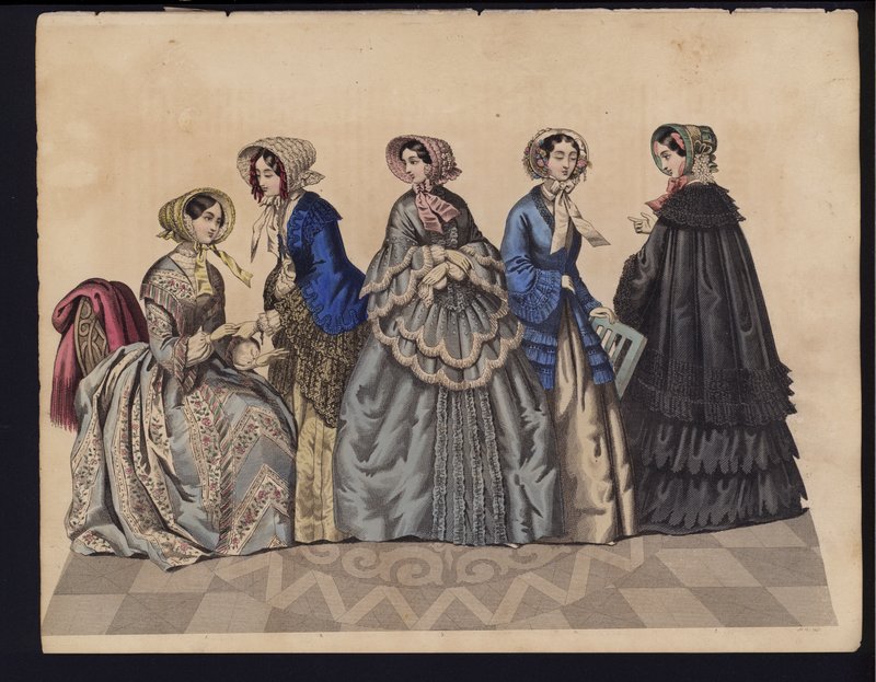 Saksalainen muotilevy, 1800-luvun puoliväli tekijältä German School