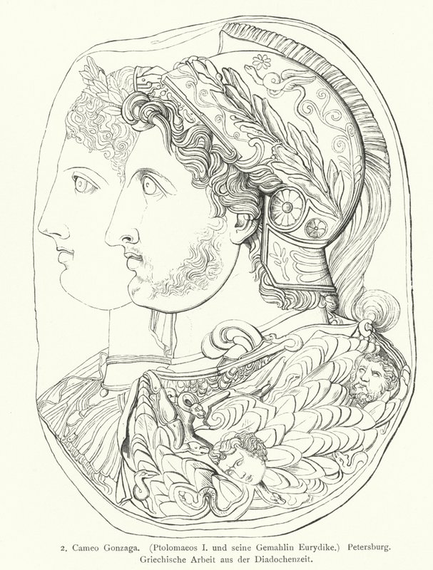 Gonzaga Cameo, antiikin kreikkalainen kaiverrettu helmi (kaiverrus) tekijältä German School