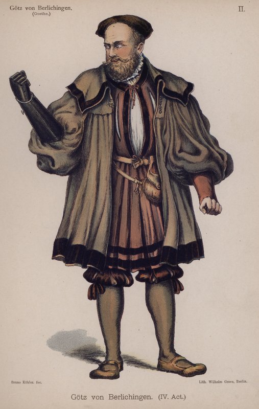 Gotz von Berlichingen, Goethen näytelmän nimihenkilö (värilitho) tekijältä German School