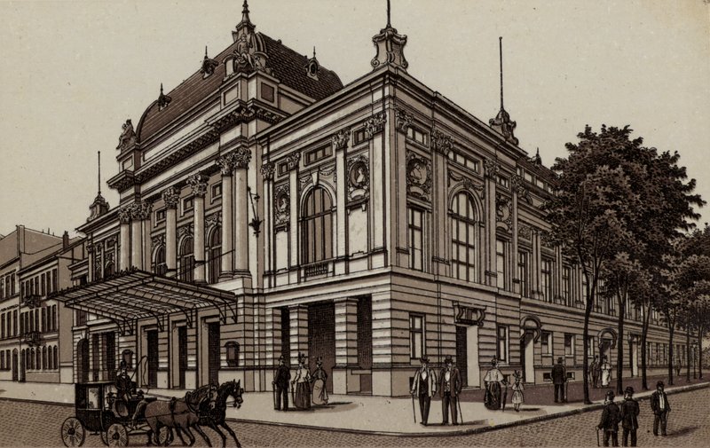Hampuri: Deutsches Schauspielhaus, The German Theatre (litho) tekijältä German School
