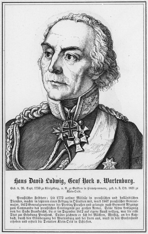 Hans David Ludwig, kreivi York v Wartenburg (kaiverrus) tekijältä German School