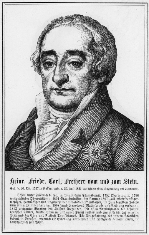 Heinrich Friedrich Carl, Freiherr von und zum Stein (kaiverrus) tekijältä German School