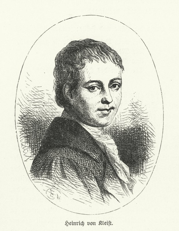 Heinrich von Kleist, saksalainen runoilija, näytelmäkirjailija, kirjailija ja novellikirjailija (litho) tekijältä German School