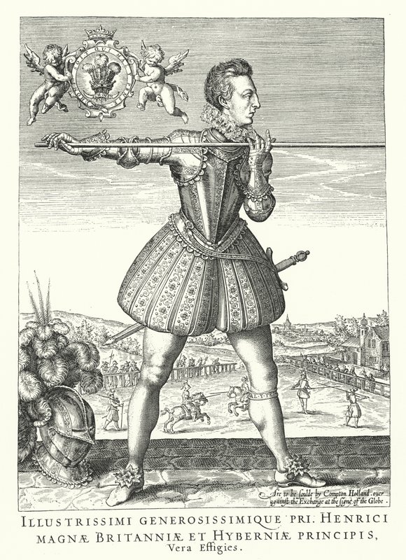Henry Frederick, Walesin prinssi, Englannin kuninkaan James I:n vanhin poika (kaiverrus) tekijältä German School