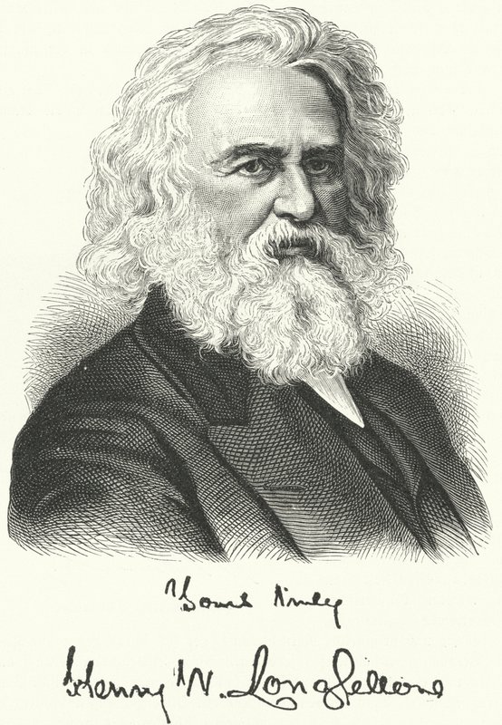 Henry Wadsworth Longfellow, yhdysvaltalainen runoilija ja professori (kaiverrus) tekijältä German School