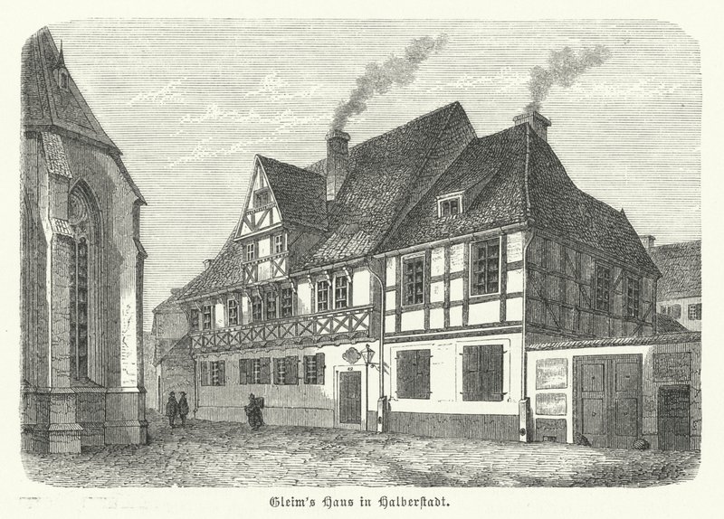 Runoilija Johann Wilhelm Ludwig Gleimin talo, Halberstadt, Saksa (kaiverrus) tekijältä German School