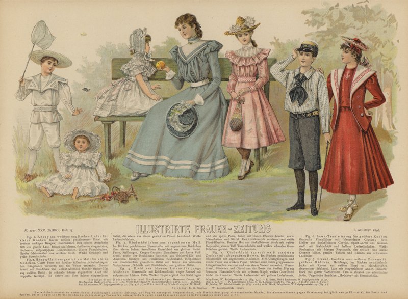 Illustrirte Frauen-Zeitungin kuvitus (värilitho) tekijältä German School