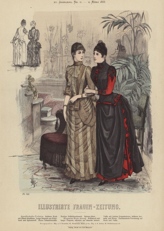 Illustrirte Frauen-Zeitungin kuvitus (värilitho) tekijältä German School