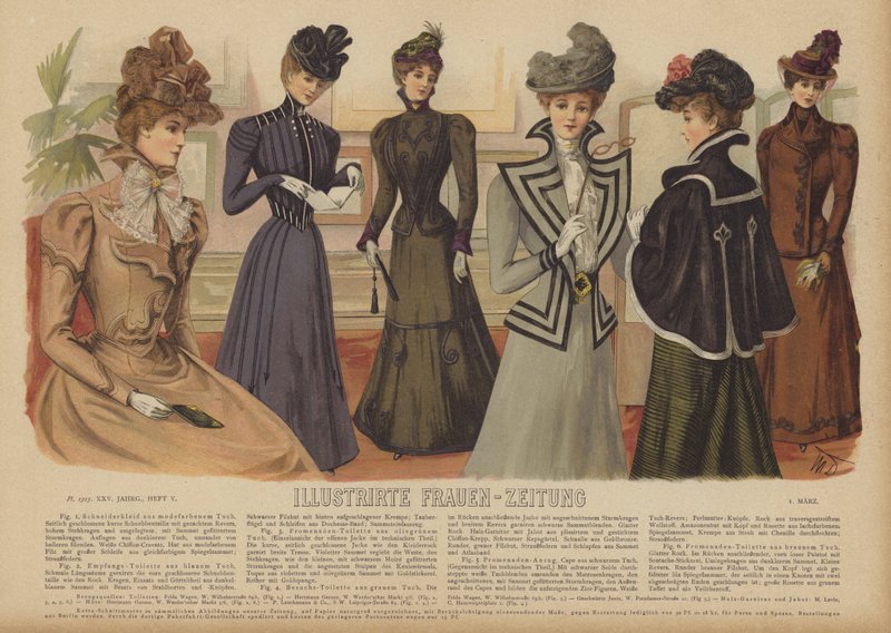 Illustrirte Frauen-Zeitungin kuvitus (värilitho) tekijältä German School