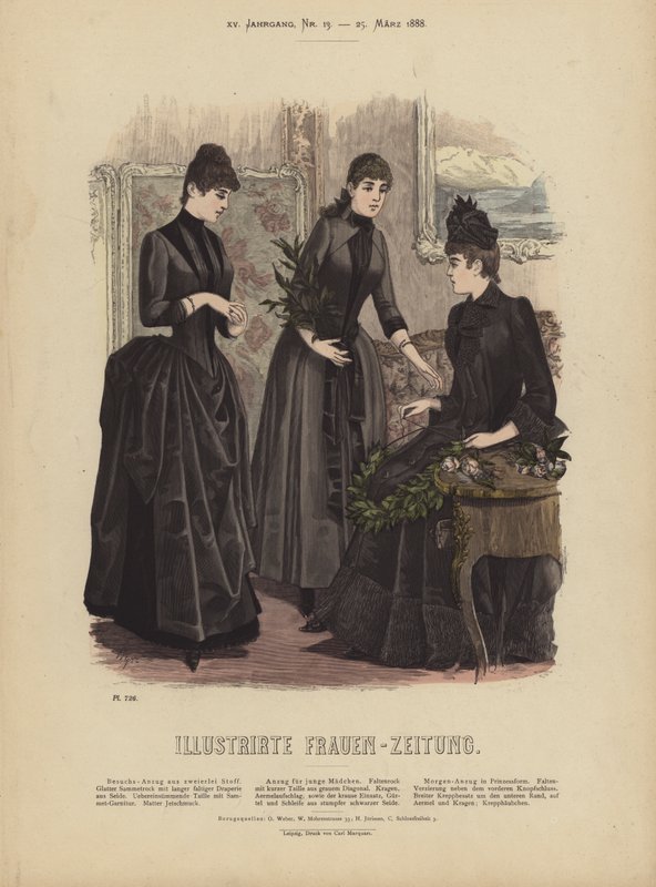 Illustrirte Frauen-Zeitungin kuvitus (värilitho) tekijältä German School