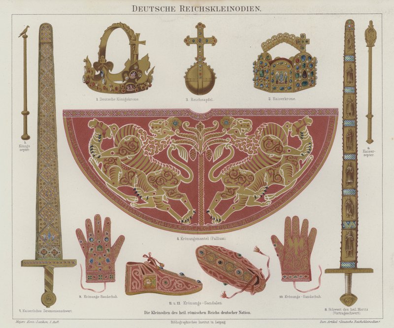 Pyhän Rooman valtakunnan keisarilliset kuninkaalliset (väri litho) tekijältä German School