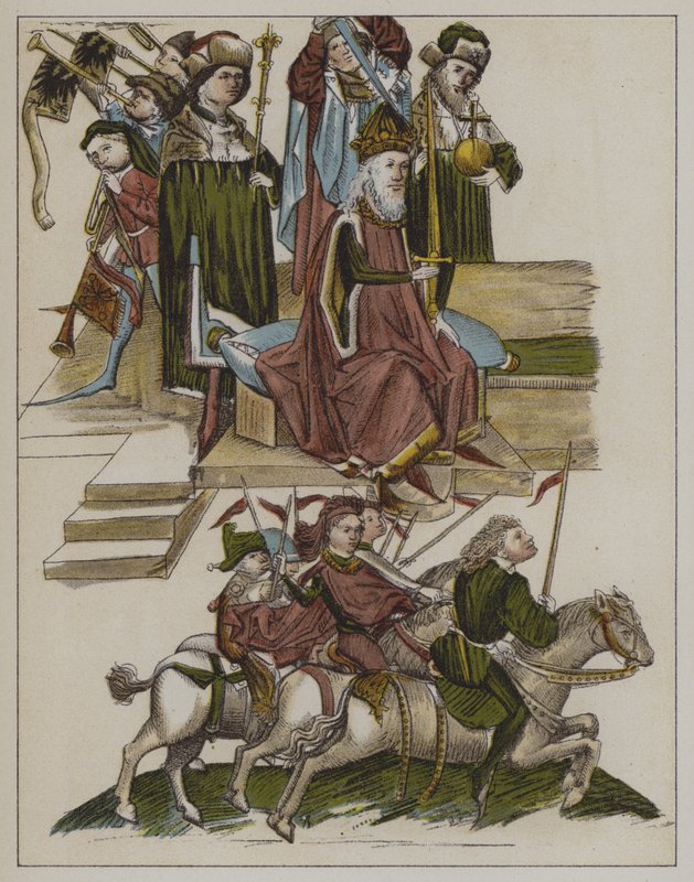 Frederick I Hohenzollernin talosta asetettiin Brandenburgin vaaliruhtinaaksi Konstanzin kirkolliskokouksessa 18. huhtikuuta 1417 tekijältä German School