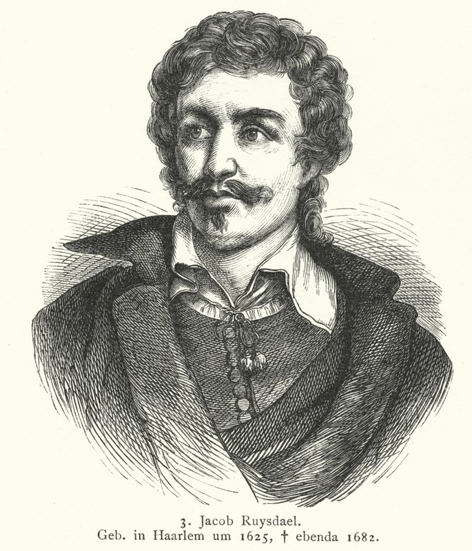 Jacob van Ruisdael, hollantilaisen kultakauden taiteilija (kaiverrus) tekijältä German School