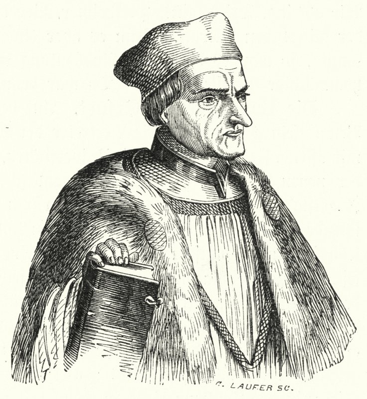 Johann Geiler von Kaisersberg, sveitsiläinen pappi ja teologi (kaiverrus) tekijältä German School