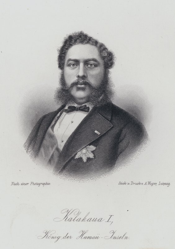 Kalakaua I, Havaijin saarten kuningas (kaiverrus) tekijältä German School