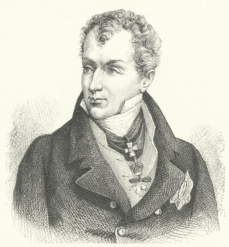 Klemens von Metternich, Metternich-Winneburgin prinssi, saksalainen diplomaatti ja valtiomies (kaiverrus) tekijältä German School