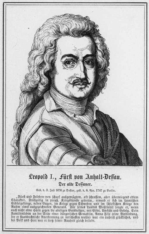 Leopold I, Anhalt-Dessaun prinssi, Vanha Dessauer (kaiverrus) tekijältä German School