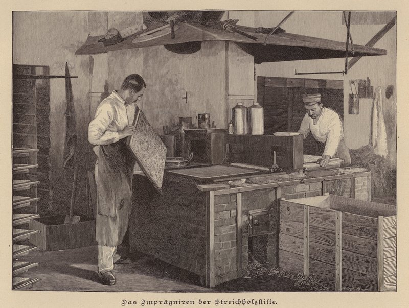 Valmistus tulitikut (kaiverrus) tekijältä German School