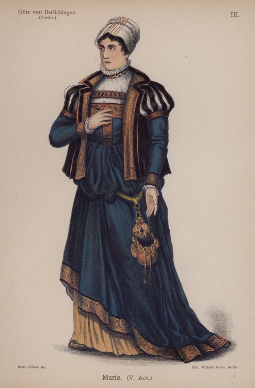 Marie, Goethen kirjoittama Gotz von Berlichingen (värilitho) tekijältä German School