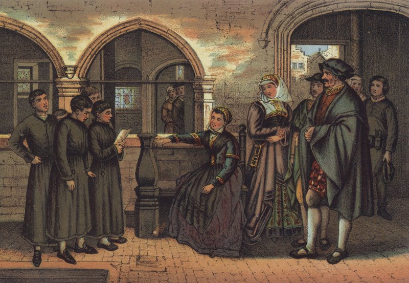 Martti Luther kuoropojana (chromolitho) tekijältä German School