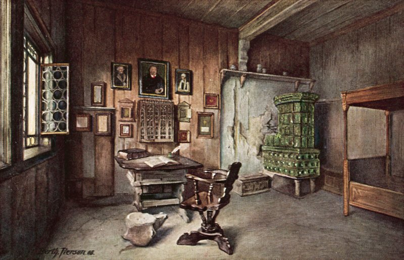 Martin Luthers opiskelee Wartburgissa, Eisenachissa, Saksassa tekijältä German School