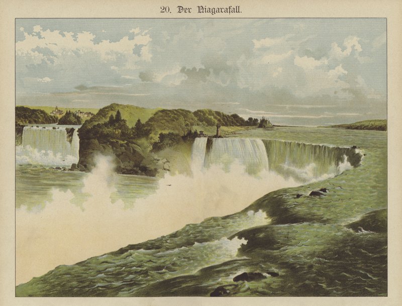 Niagaran putoukset (väri litho) tekijältä German School