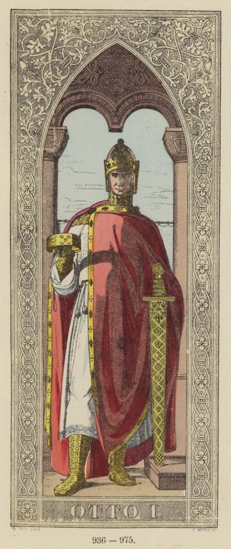 Otto I, 936-975 (värikaiverrus) tekijältä German School